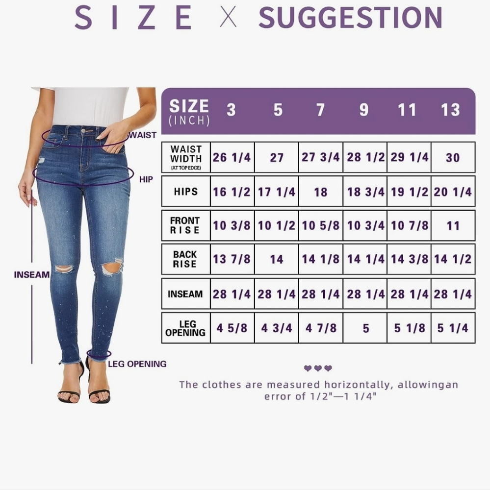 Women's Mid Rise Skinny Jeans Ripped Stretch Jeans Boyfriend Distressed - Picture 8 of 11